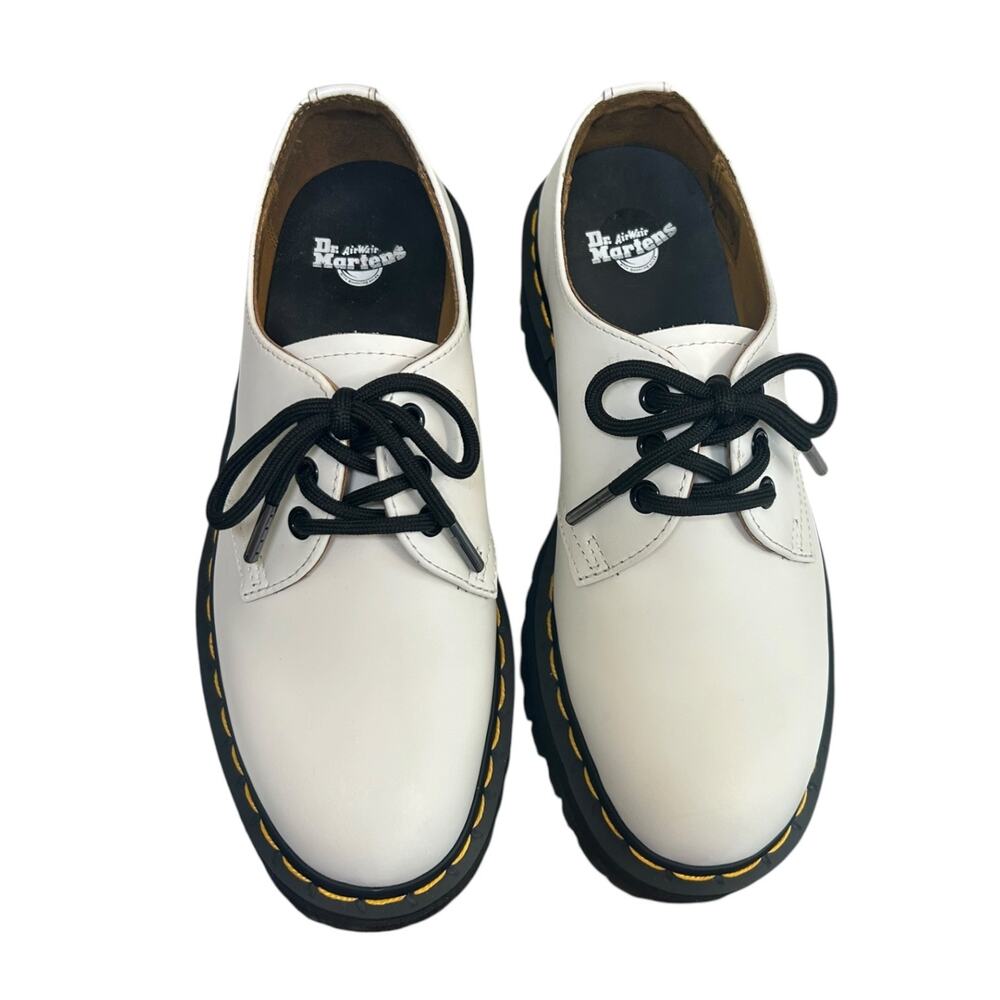 Dr. Martens Womens 1461 Quad Platform Oxford, Smooth Leather Shoes White SZ 8 US - Picture 10 of 14